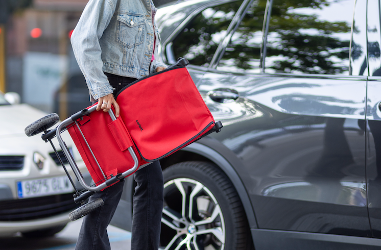 Carro de la compra de 4 ruedas plegable